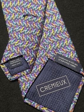 Cremieux Parrot Print Silk Tie Necktie